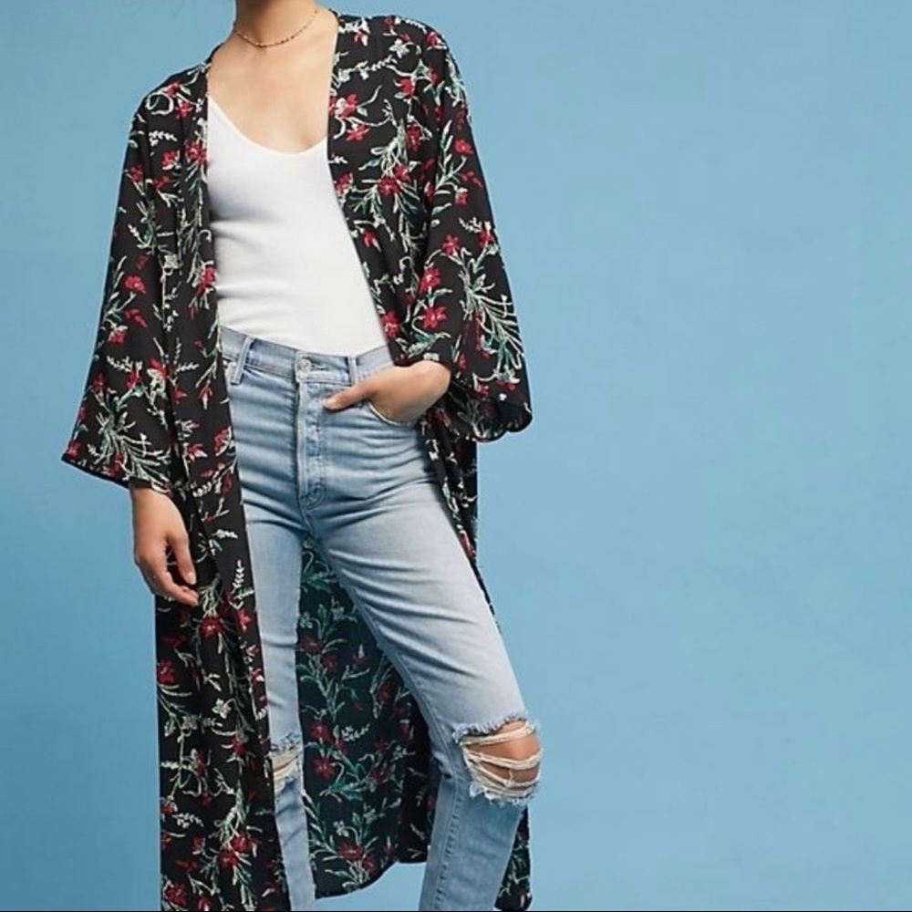 ANTHRO floreat kimono